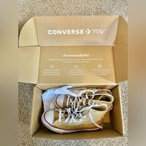 Gold Sparkly Converse Hightops